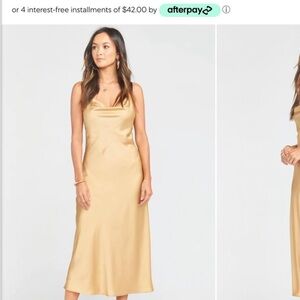 Show Me Your MuMu Verona Cowl Satin Dress